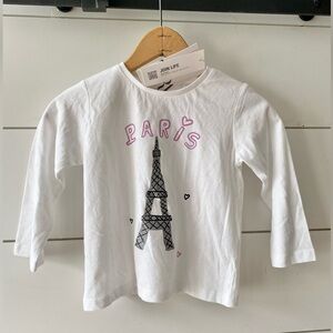 Zara Girls Paris Shirt 18-24 Months